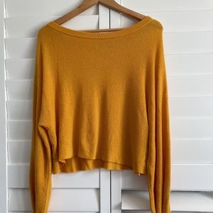 Aritzia Wilfred Sweater Blouse with Bell Sleeves